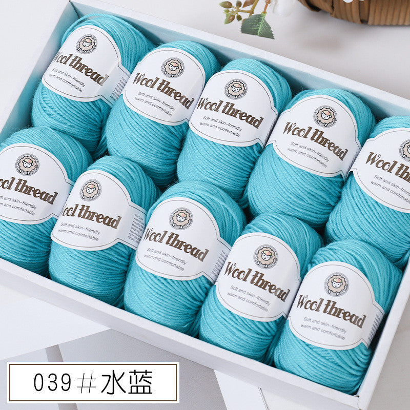 50g- Merino Wool Blended Worsted Yarn | DIY Hand Knitting/ Crochet Yarn for Sweater Scarf | Benang Kait