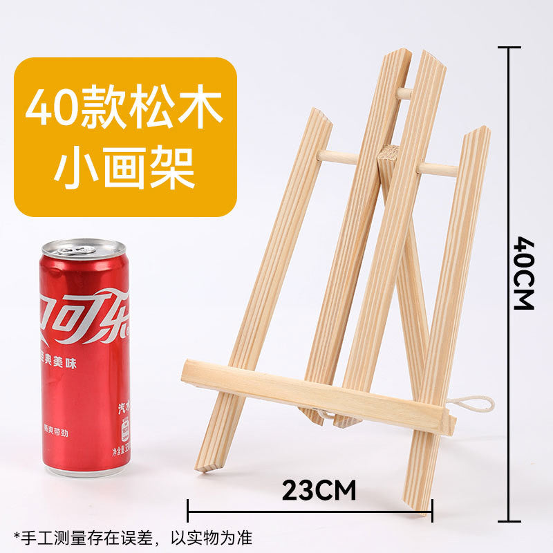Mini Wooden Triangle Easel Children’s Tabletop Easel Folding Display Stand for Painting or Phone Holder