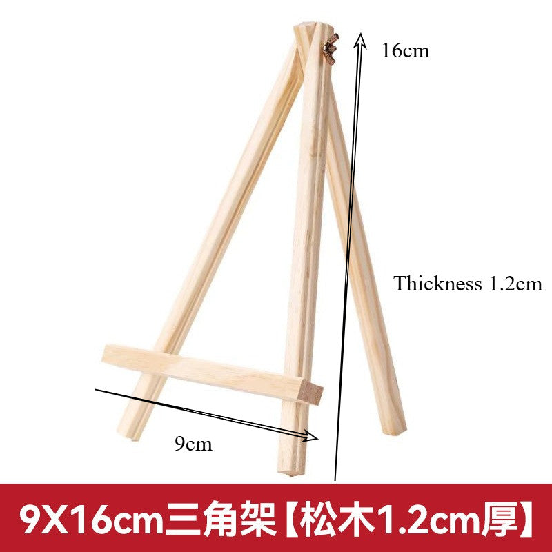 Mini Wooden Triangle Easel Children’s Tabletop Easel Folding Display Stand for Painting or Phone Holder