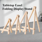 Mini Wooden Triangle Easel Children’s Tabletop Easel Folding Display Stand for Painting or Phone Holder
