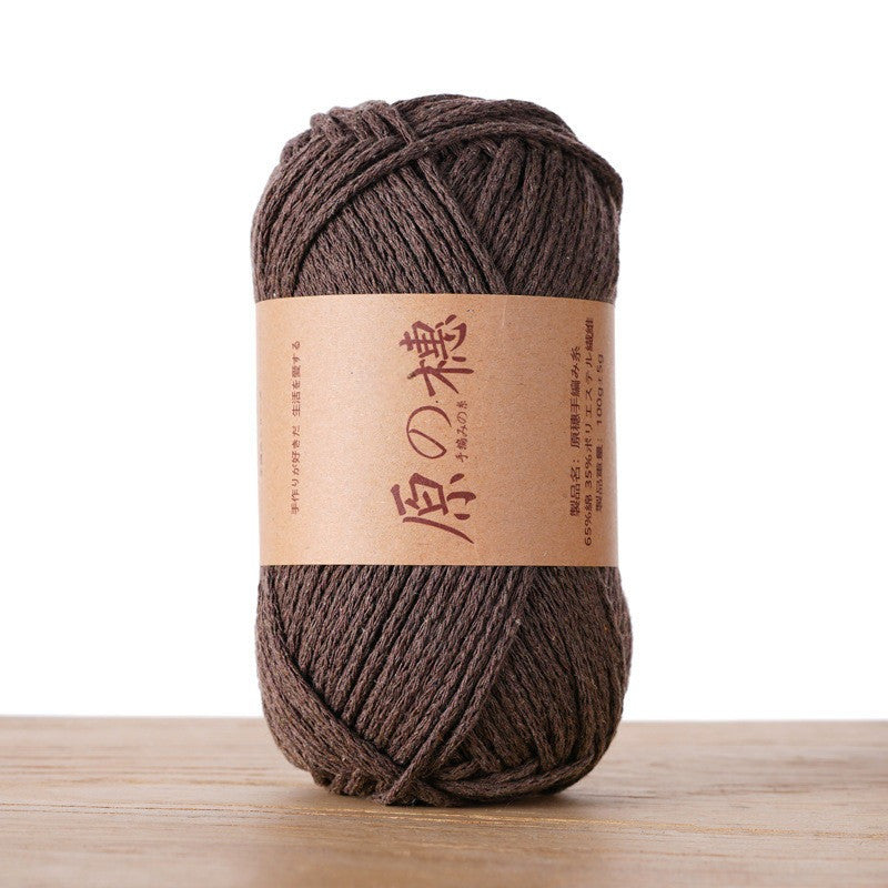 2mm Hollow Cotton Yarn Cotton+Polyester Thread Benang Kait Beg DIY Hand Knitting/Crochet Bag Hat Coasters 空心棉线