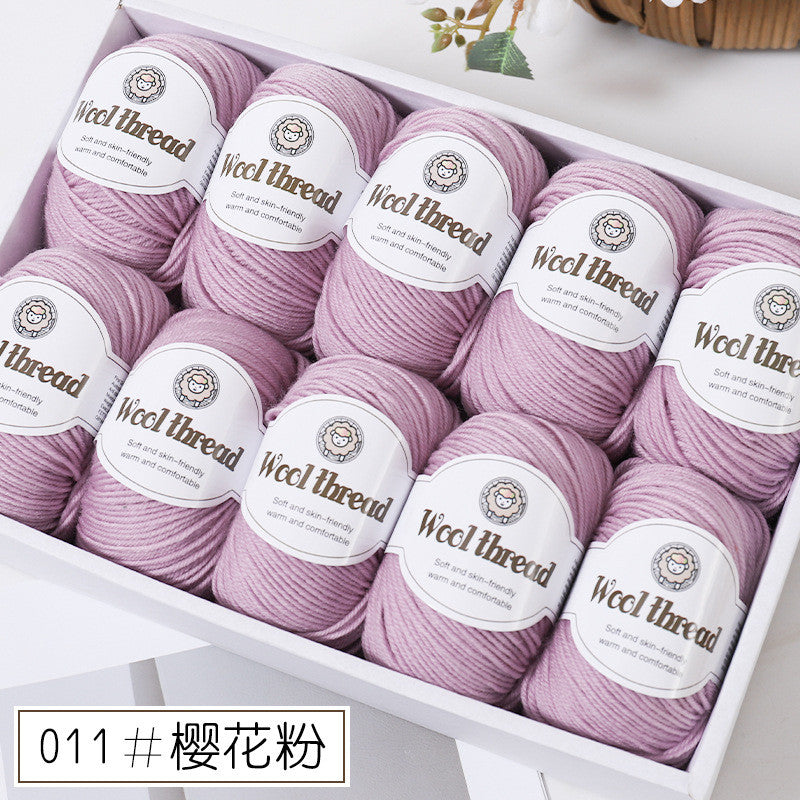 50g- Merino Wool Blended Worsted Yarn | DIY Hand Knitting/ Crochet Yarn for Sweater Scarf | Benang Kait