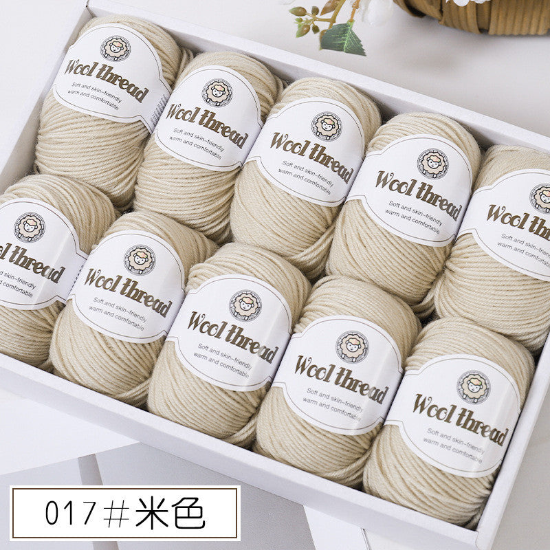 50g- Merino Wool Blended Worsted Yarn | DIY Hand Knitting/ Crochet Yarn for Sweater Scarf | Benang Kait