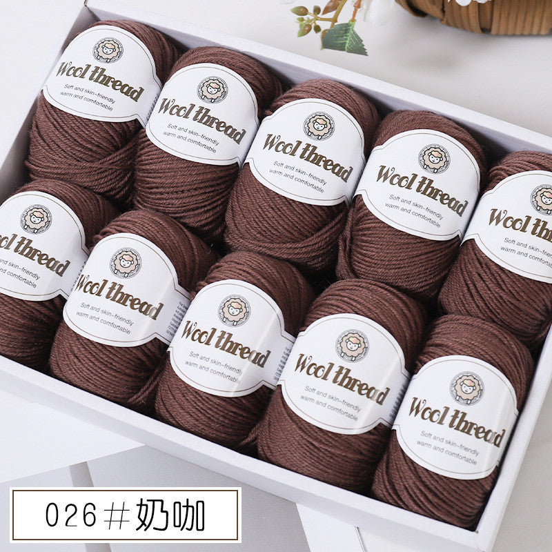50g- Merino Wool Blended Worsted Yarn | DIY Hand Knitting/ Crochet Yarn for Sweater Scarf | Benang Kait