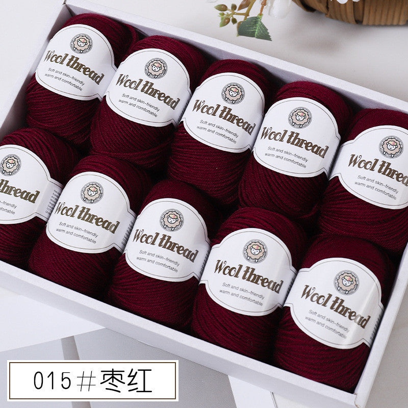 50g- Merino Wool Blended Worsted Yarn | DIY Hand Knitting/ Crochet Yarn for Sweater Scarf | Benang Kait