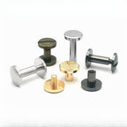 10 sets- Brass Flat Head Chicago Screws| Screw Rivets | Metal Binding Posts | Leather Craft Hardware for Bag wallet Belt