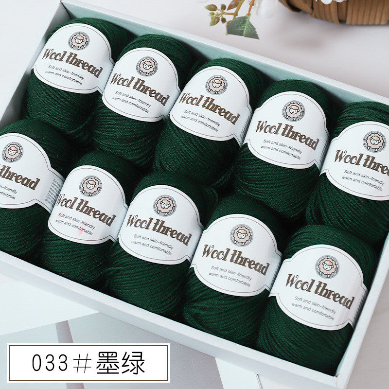50g- Merino Wool Blended Worsted Yarn | DIY Hand Knitting/ Crochet Yarn for Sweater Scarf | Benang Kait
