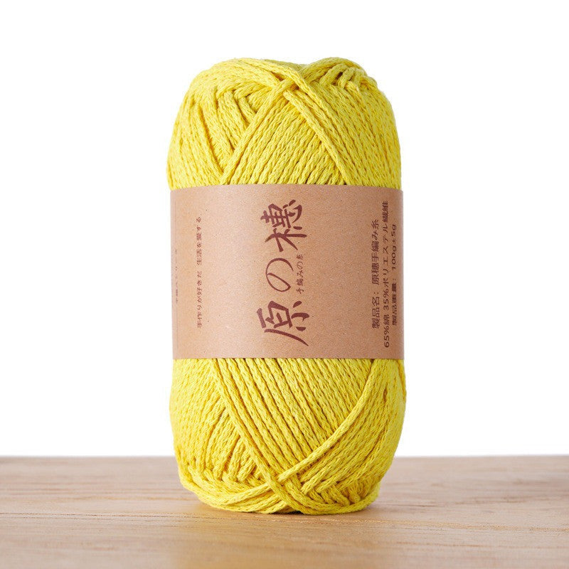 2mm Hollow Cotton Yarn Cotton+Polyester Thread Benang Kait Beg DIY Hand Knitting/Crochet Bag Hat Coasters 空心棉线