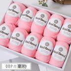 50g- Merino Wool Blended Worsted Yarn | DIY Hand Knitting/ Crochet Yarn for Sweater Scarf | Benang Kait