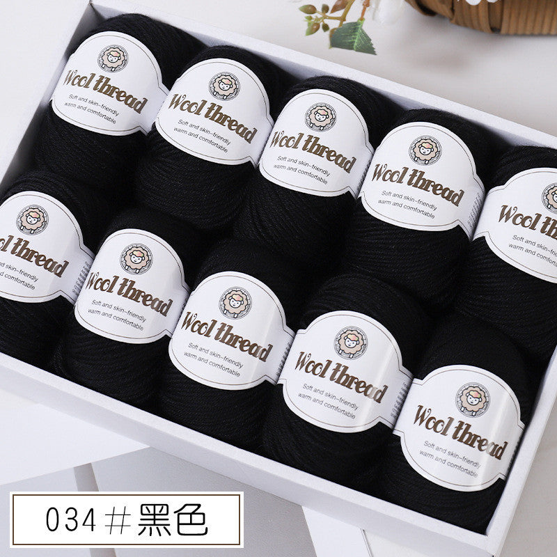 50g- Merino Wool Blended Worsted Yarn | DIY Hand Knitting/ Crochet Yarn for Sweater Scarf | Benang Kait