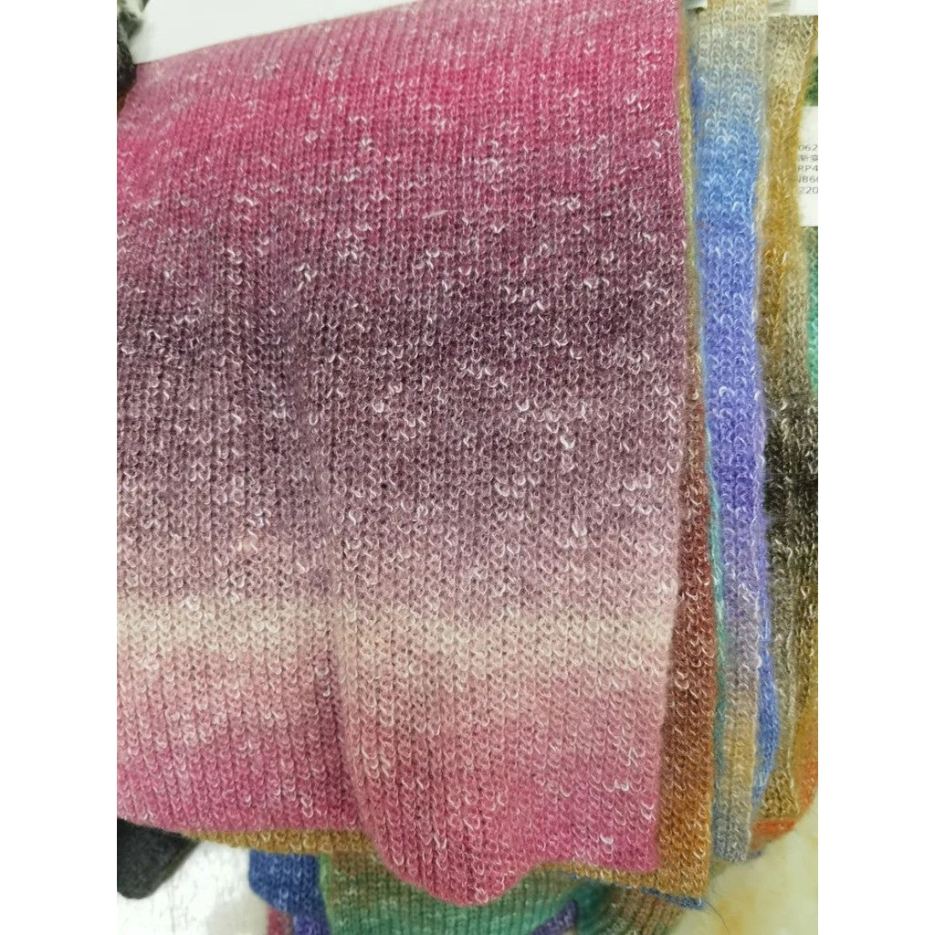 50g Gradient Mohair Yarn | Silk Blend Fine Mohair for Hand Knitting & Crochet | Benang Kait