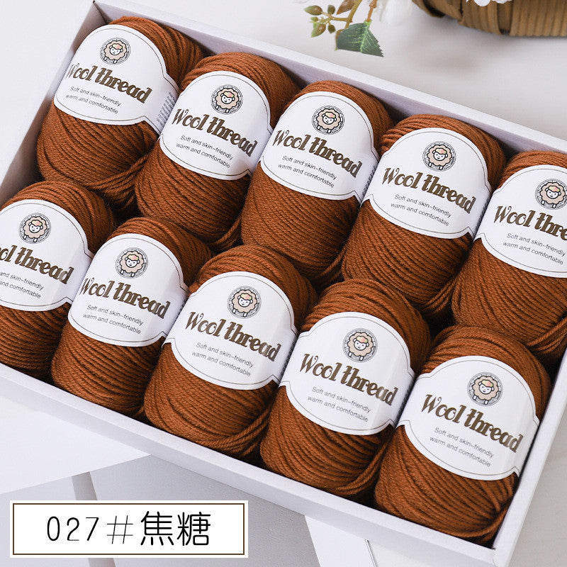 50g- Merino Wool Blended Worsted Yarn | DIY Hand Knitting/ Crochet Yarn for Sweater Scarf | Benang Kait