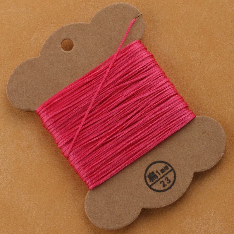 1mm Flat Waxed Polyester Thread for Leather Hand Stitching | Bracelet & Cord Weaving | 30 meters