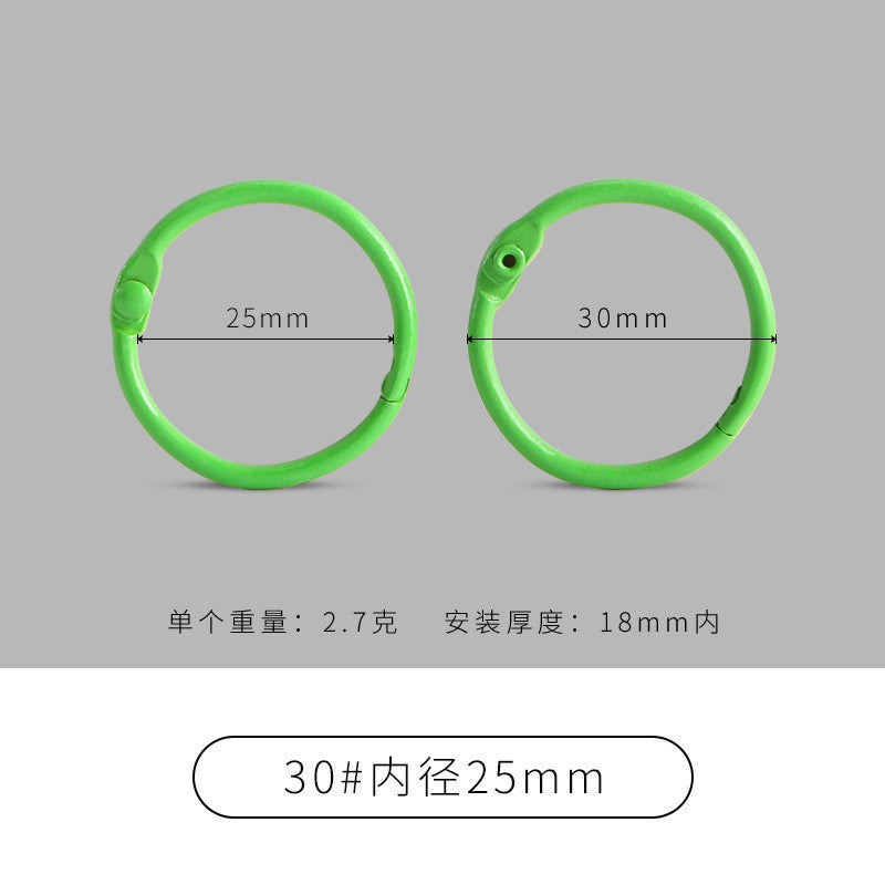 25mm Colored Metal Book Rings | 2pcs Binder Rings for Scrapbooking Photo Albums Flash Cards Keychains