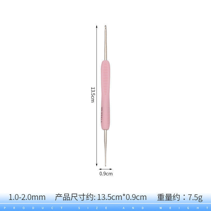 SKC Double-Ended Crochet Hook  | Ergonomic Aluminum & Steel Crochet Needles for Knitting & DIY Crafts | Jarum Kait