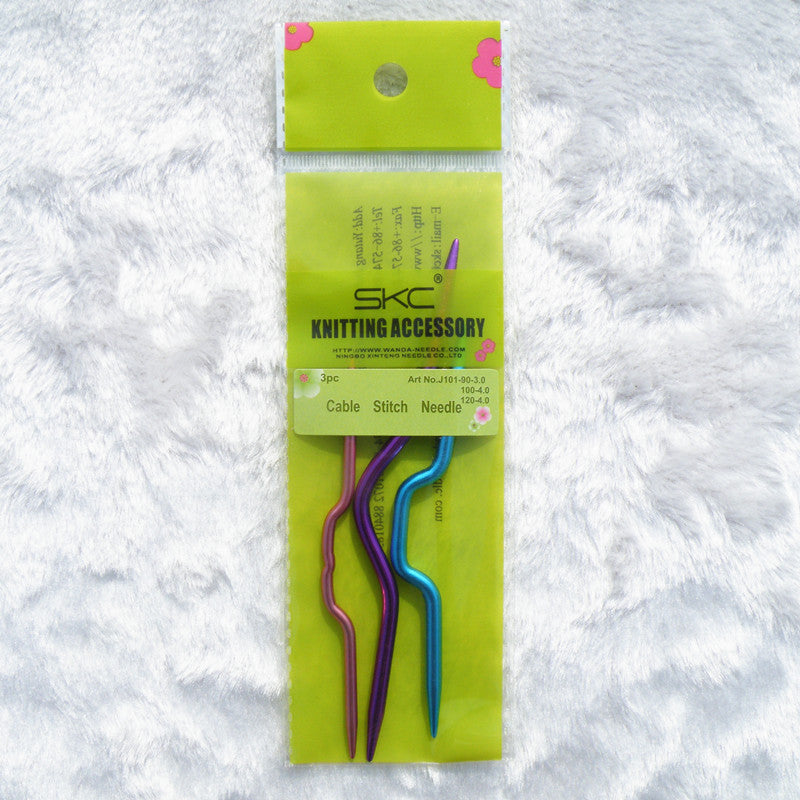 Knitting Tool – Cable Needle / Twist Needle / Cross Stitching Tool  | Aluminum Alloy (Anodized Finish)