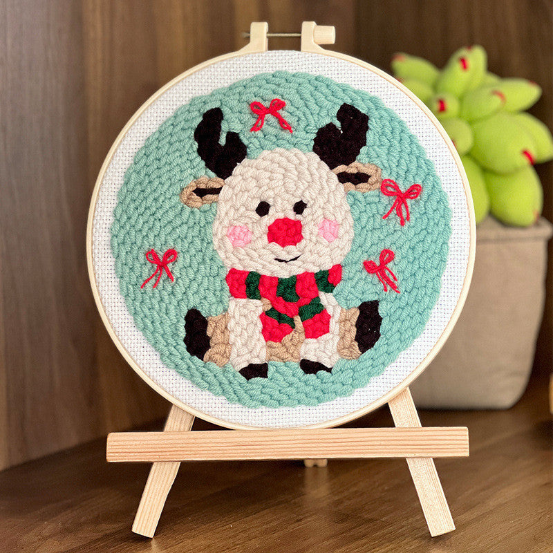 DIY Punch Needle Embroidery Kit | Team Building Craft Kit, Kids-Friendly Punch Needle Set | Russian Poke Needle