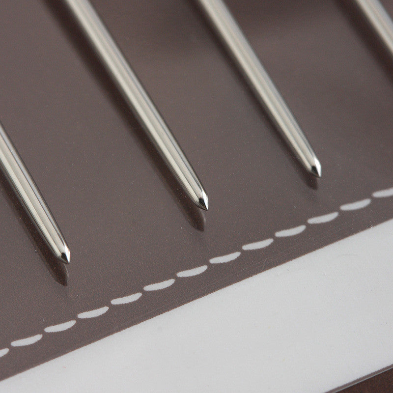 Round-Tip Needles (Set of 5) | Hand Sewing Needles for Leather Craft DIY, Wax Thread Stitching, Non-Triangle Tip