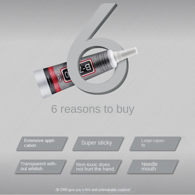 B7000 Multi-Purpose Strong Adhesive Glue for DIY Crafts, Jewelry & Rhinestones | High-Viscosity Transparent Glue