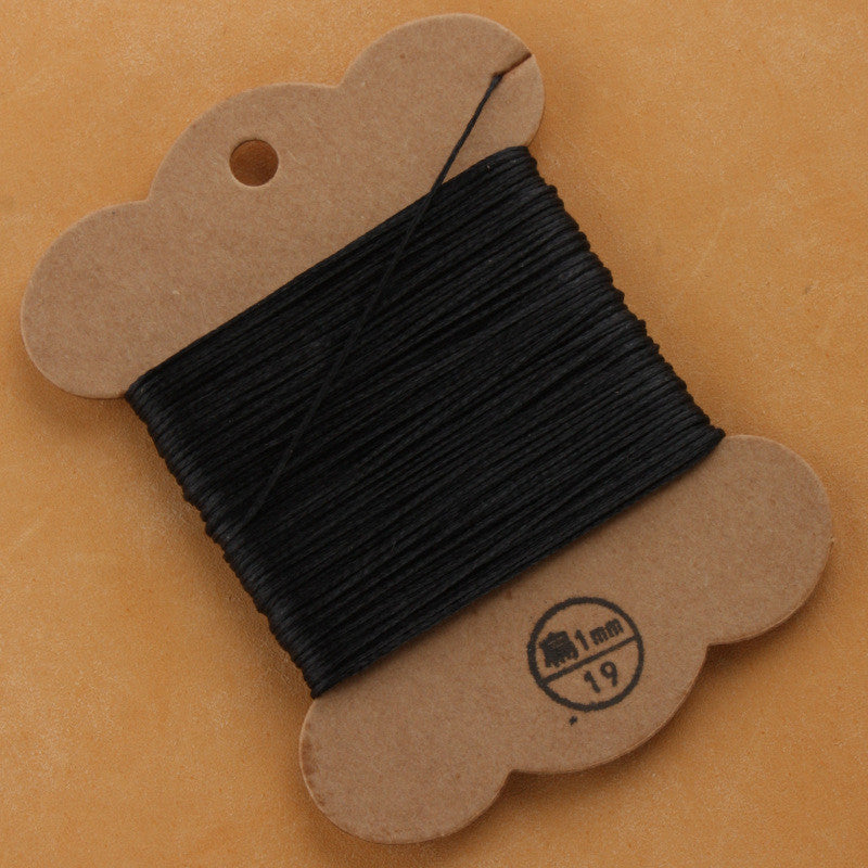 1mm Flat Waxed Polyester Thread for Leather Hand Stitching | Bracelet & Cord Weaving | 30 meters