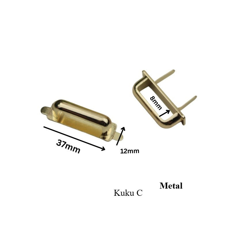 2pcs- Metal Arch Bridge Buckle | Kuku Rimau | Bag Accessories | DIY Repair Hardware | Zinc Alloy Handle Base