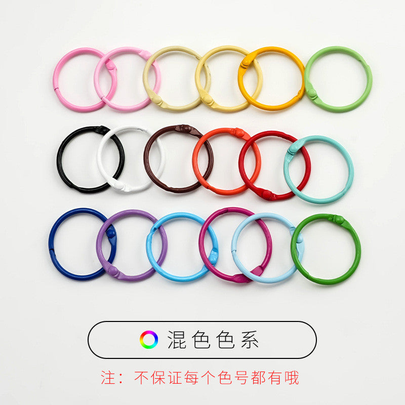 25mm Colored Metal Book Rings | 2pcs Binder Rings for Scrapbooking Photo Albums Flash Cards Keychains
