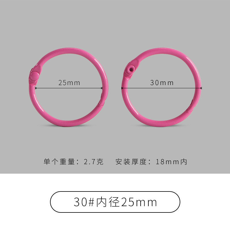 25mm Colored Metal Book Rings | 2pcs Binder Rings for Scrapbooking Photo Albums Flash Cards Keychains