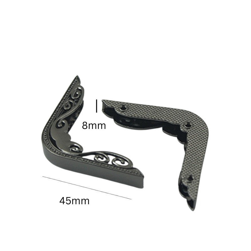 2pcs Metal Bag Corner Protectors – Edge Trim & Border Hardware for Handbags and Purses | Border Guard Decorative Fitting