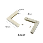 2pcs Metal Bag Corner Protectors – Edge Trim & Border Hardware for Handbags and Purses | Border Guard Decorative Fitting
