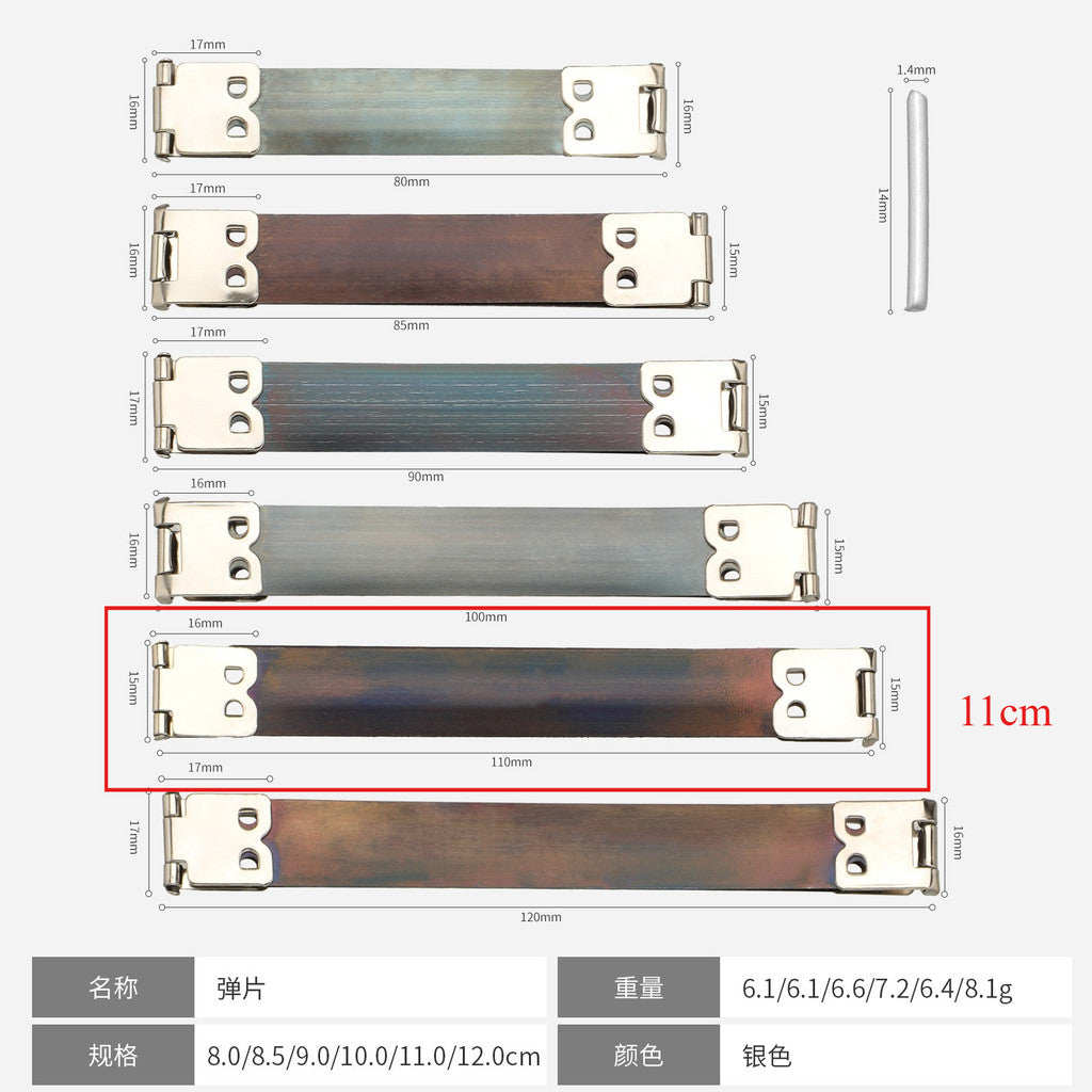 Silver Metal Spring Clip Wallet Frame Closure | DIY Bag Hardware Accessories| Clasp Lock