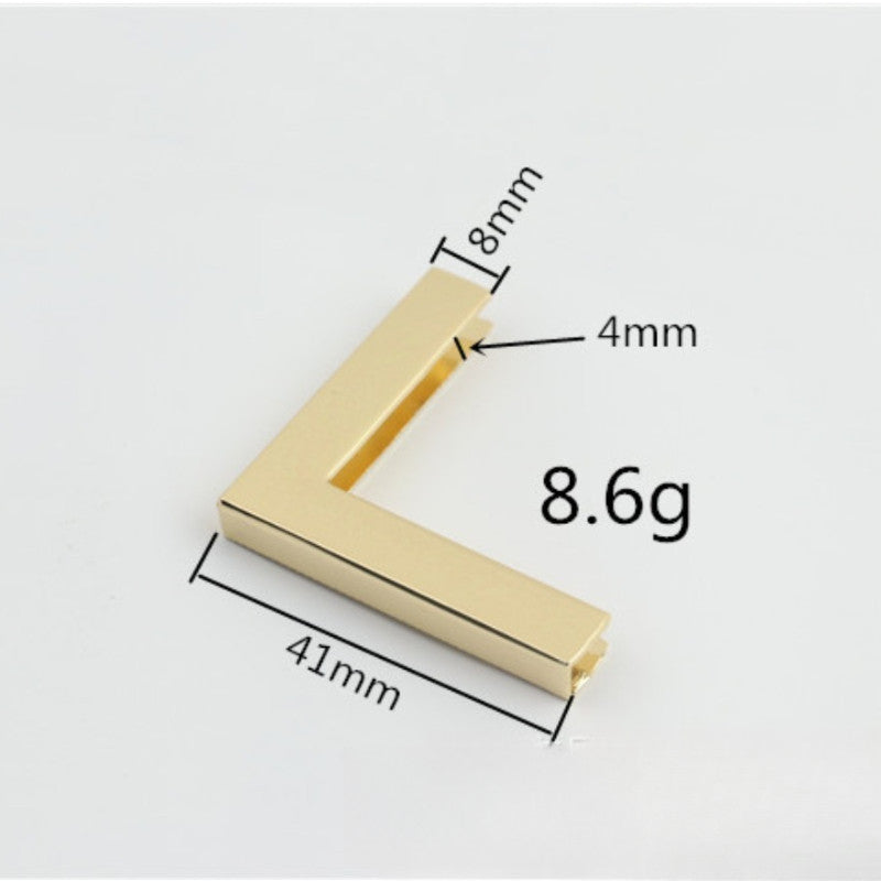 2pcs Metal Bag Corner Protectors – Edge Trim & Border Hardware for Handbags and Purses | Border Guard Decorative Fitting
