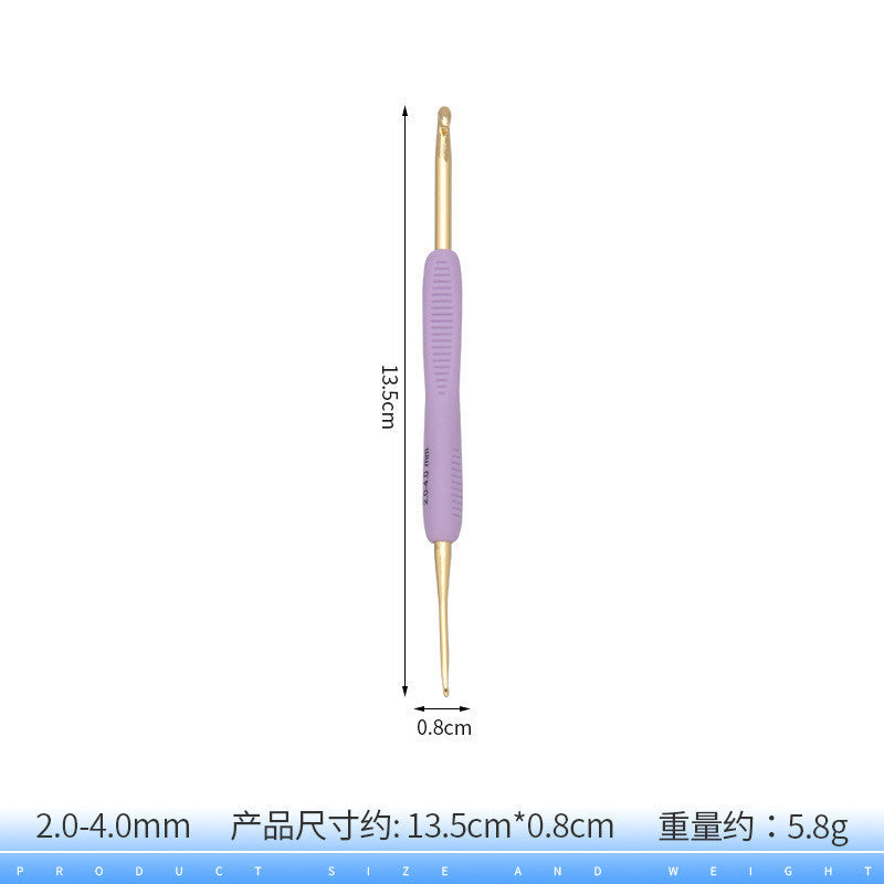 SKC Double-Ended Crochet Hook  | Ergonomic Aluminum & Steel Crochet Needles for Knitting & DIY Crafts | Jarum Kait