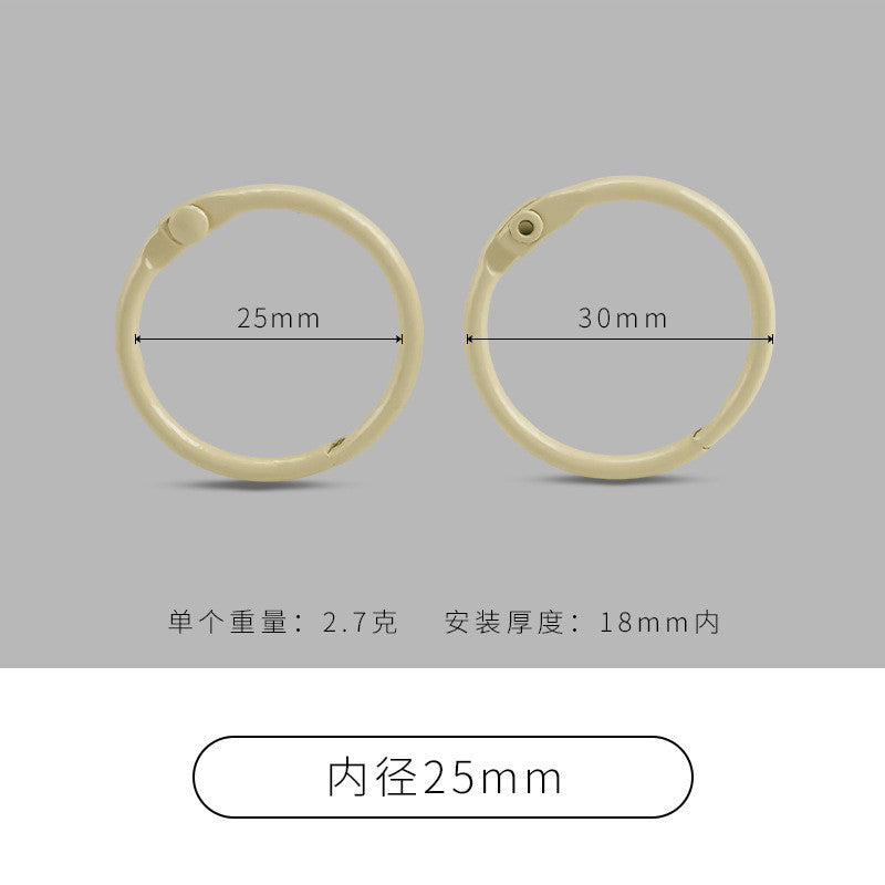 25mm Colored Metal Book Rings | 2pcs Binder Rings for Scrapbooking Photo Albums Flash Cards Keychains