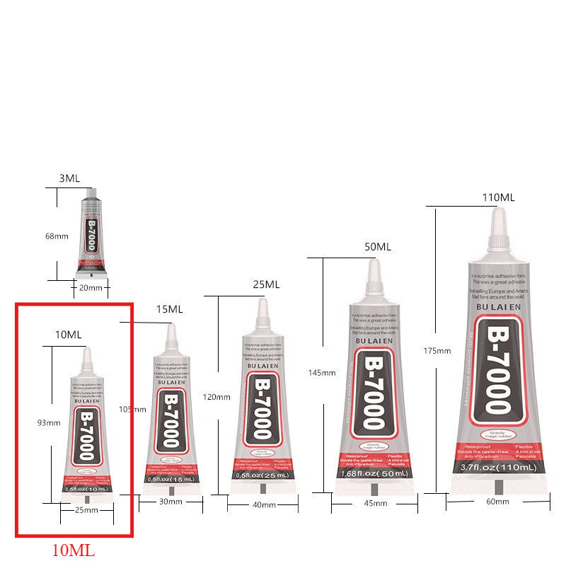 B7000 Multi-Purpose Strong Adhesive Glue for DIY Crafts, Jewelry & Rhinestones | High-Viscosity Transparent Glue