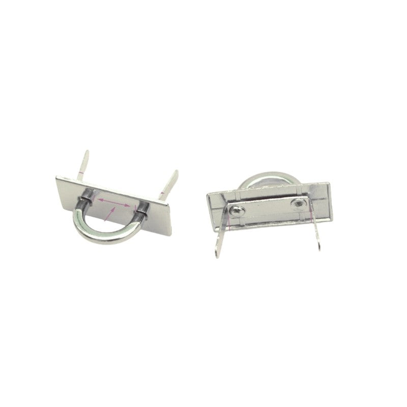 2pcs- Metal Arch Bridge Buckle | Kuku Rimau | Bag Accessories | DIY Repair Hardware | Zinc Alloy Handle Base