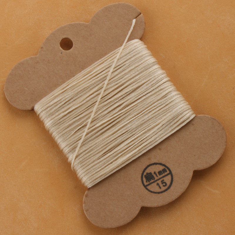 1mm Flat Waxed Polyester Thread for Leather Hand Stitching | Bracelet & Cord Weaving | 30 meters