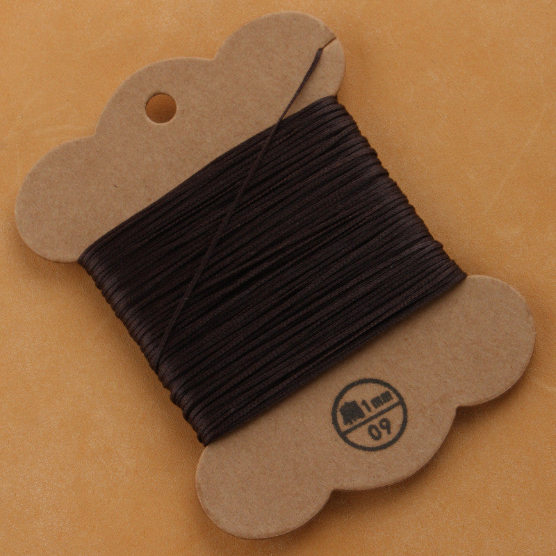 1mm Flat Waxed Polyester Thread for Leather Hand Stitching | Bracelet & Cord Weaving | 30 meters