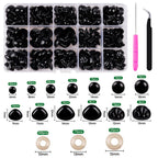 1 Box - Safety Eyes & Noses DIY Craft Accessories Set for Dolls, Teddy Bears & Plush Toys – Assorted Sizes Box