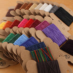 1mm Flat Waxed Polyester Thread for Leather Hand Stitching | Bracelet & Cord Weaving | 30 meters