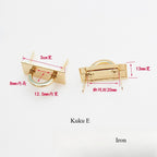 2pcs- Metal Arch Bridge Buckle | Kuku Rimau | Bag Accessories | DIY Repair Hardware | Zinc Alloy Handle Base