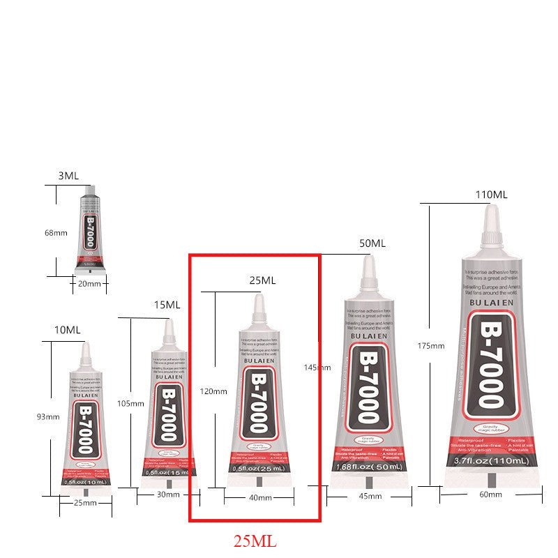 B7000 Multi-Purpose Strong Adhesive Glue for DIY Crafts, Jewelry & Rhinestones | High-Viscosity Transparent Glue