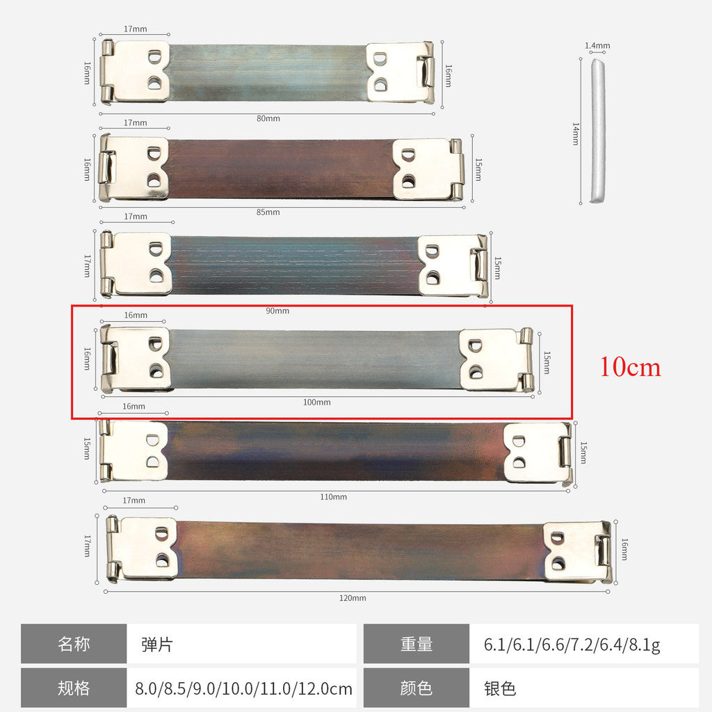 Silver Metal Spring Clip Wallet Frame Closure | DIY Bag Hardware Accessories| Clasp Lock