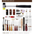 Leather Craft Tools Set DIY Leather Working Tools Handmade Leather Craft Kit Bag Making Tools Alat Kraftangan Kulit