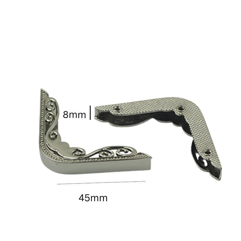 2pcs Metal Bag Corner Protectors – Edge Trim & Border Hardware for Handbags and Purses | Border Guard Decorative Fitting