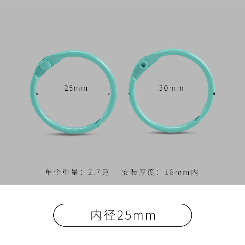 25mm Colored Metal Book Rings | 2pcs Binder Rings for Scrapbooking Photo Albums Flash Cards Keychains