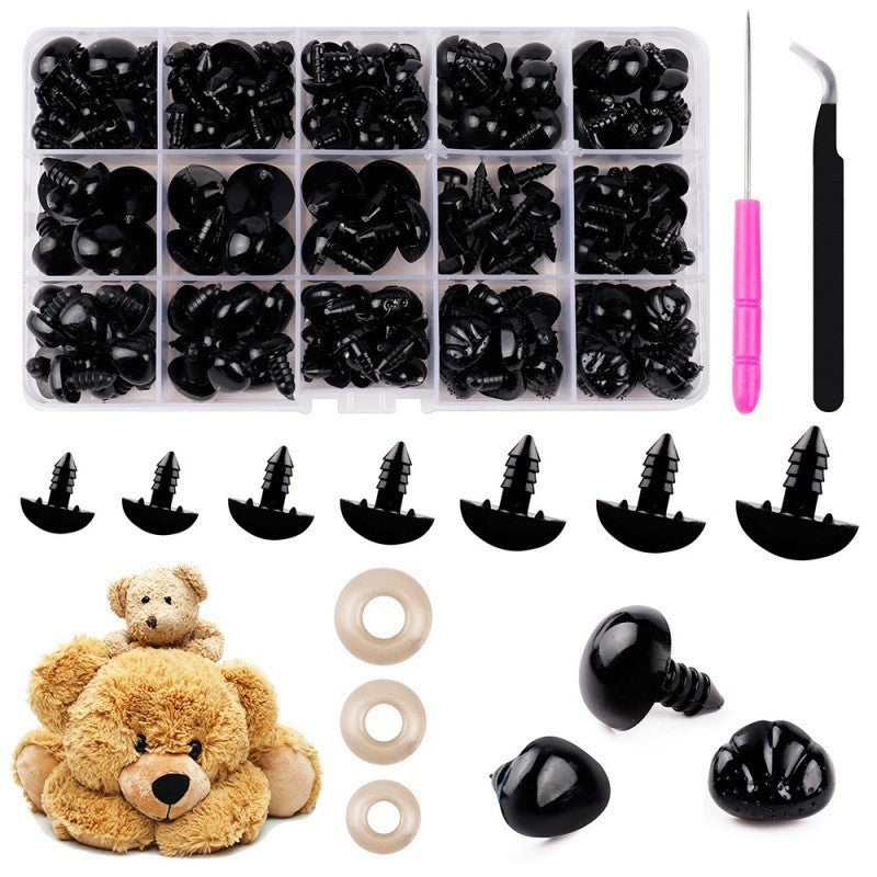 1 Box - Safety Eyes & Noses DIY Craft Accessories Set for Dolls, Teddy Bears & Plush Toys – Assorted Sizes Box