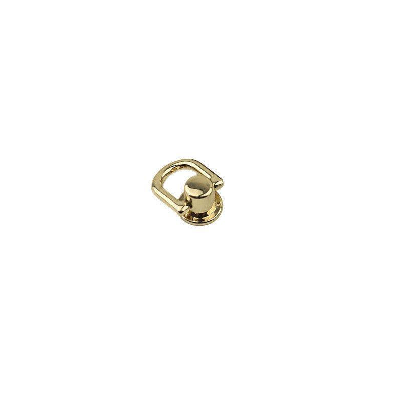 1 pair - Metal Bag D-Ring Connector | Screw Fixed Side Ring | Bag Strap Loop | Stud Screw D-Ring