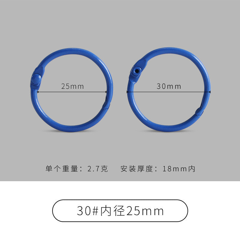25mm Colored Metal Book Rings | 2pcs Binder Rings for Scrapbooking Photo Albums Flash Cards Keychains