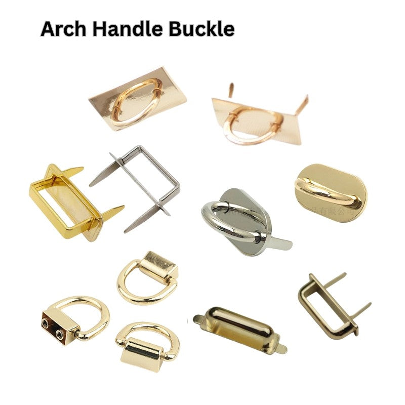 2pcs- Metal Arch Bridge Buckle | Kuku Rimau | Bag Accessories | DIY Repair Hardware | Zinc Alloy Handle Base