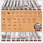 20Pcs Leather Craft Stamping Tools Set Leather Carving Punch Tool Kit for DIY Handmade Embossing
